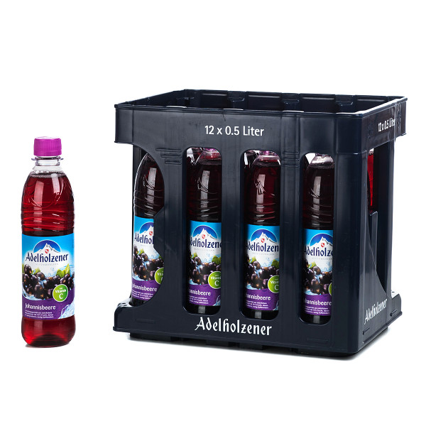 Adelholzener Johannisbeere in der 0,5l PET Flasche