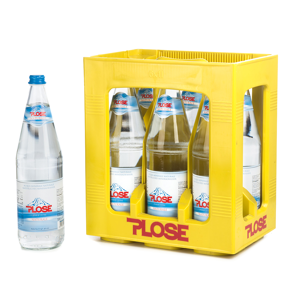 Mineralwasser Lauretana natural, Ohne Kohlensäure, Glas, 6 x 1 Liter