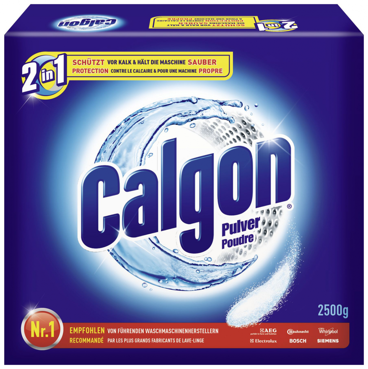 Calgon 2 in 1 Express Wasserenthärter Pulver.