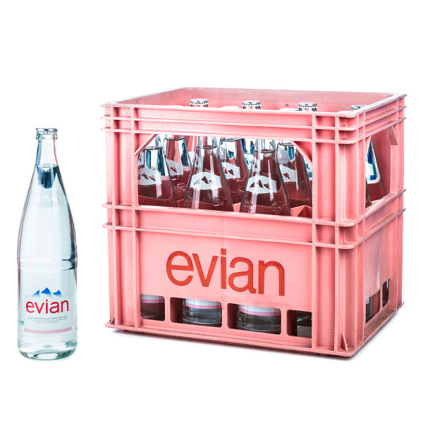 Evian 12 X 1l Glas Online Bestellen Getraenkedienst Com