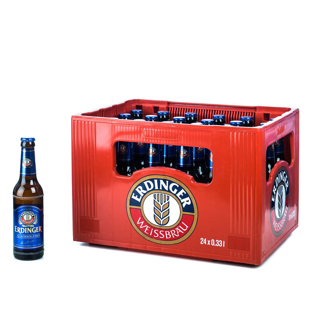 Erdinger Weißbier Alkoholfrei 24 x 0,33l | getraenkedienst.com 