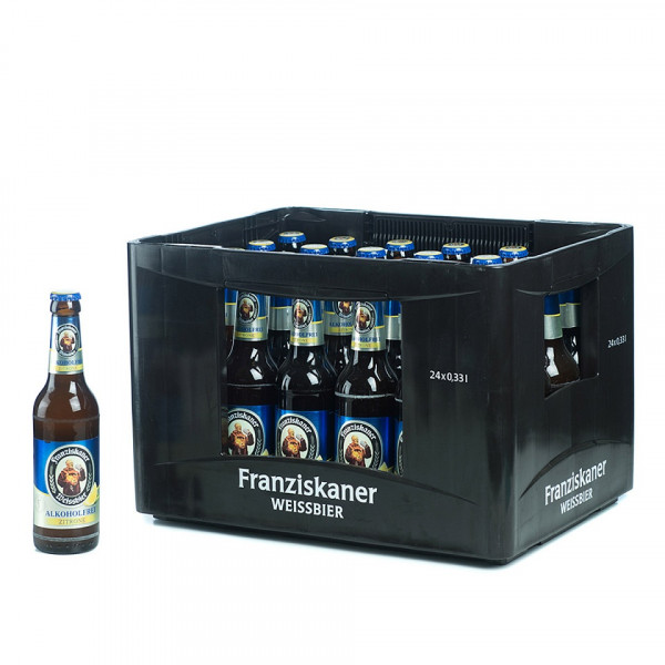 Franziskaner Hefe-Weißbier Zitrone alkoholfrei 24 x 0,33l