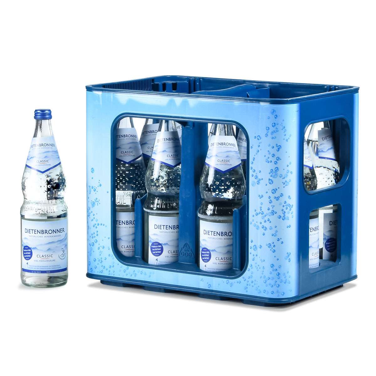 Mineralwasser Lauretana natural, Ohne Kohlensäure, Glas, 6 x 1 Liter