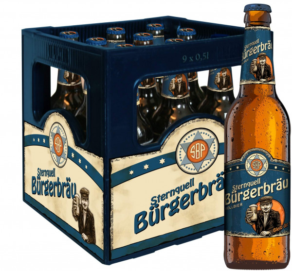 Sternquell Bürgerbräu Vollbier 9 x 0,5l