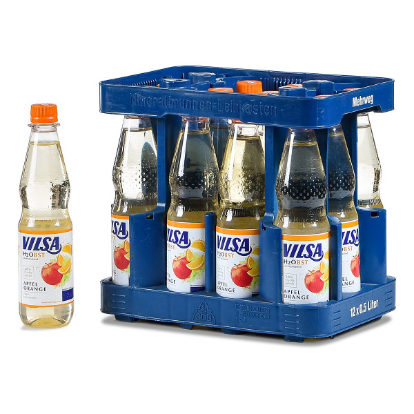 Vilsa H2Obst Apfel-Orange 12 x 0,5l PET