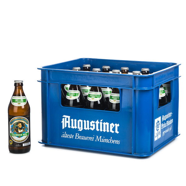 Augustiner Lagerbier hell in der 0,5l Glasflasche