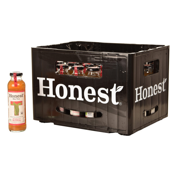 Honest Tea Schwarzer Tee Himbeere + Basilikum 24 x 0,33l