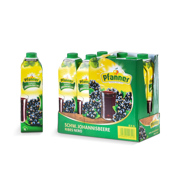 Pfanner Schwarze Johannisbeer 8 x 1l